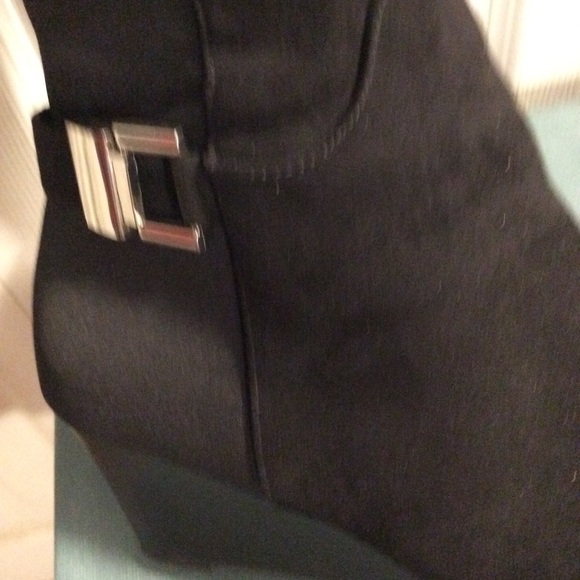 Black suede knee high, size 9 - Picture 2 of 4